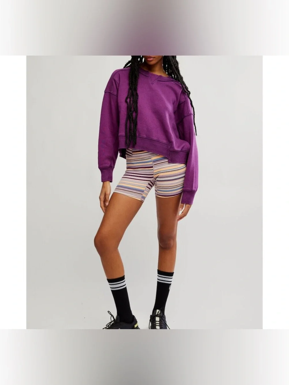NWOT Free People FP Movement Intercept Pullover - Champion Purple - Small